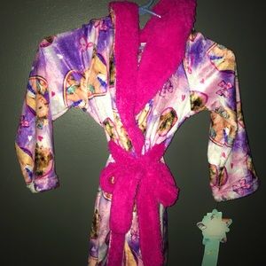 Girls purple and pink fuzzy jojo robe